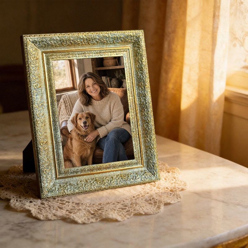 Cadre photo classique doré antique 1 PC 11 "x 14" avec changement de photo facile, Antique Gold, 1, 11" W x 14" H
