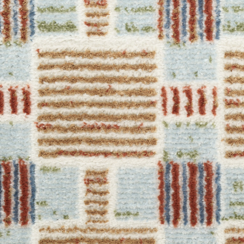 Capodilupo Rust Multicolor Modern Indoor Rug, Runner 2' x 6'