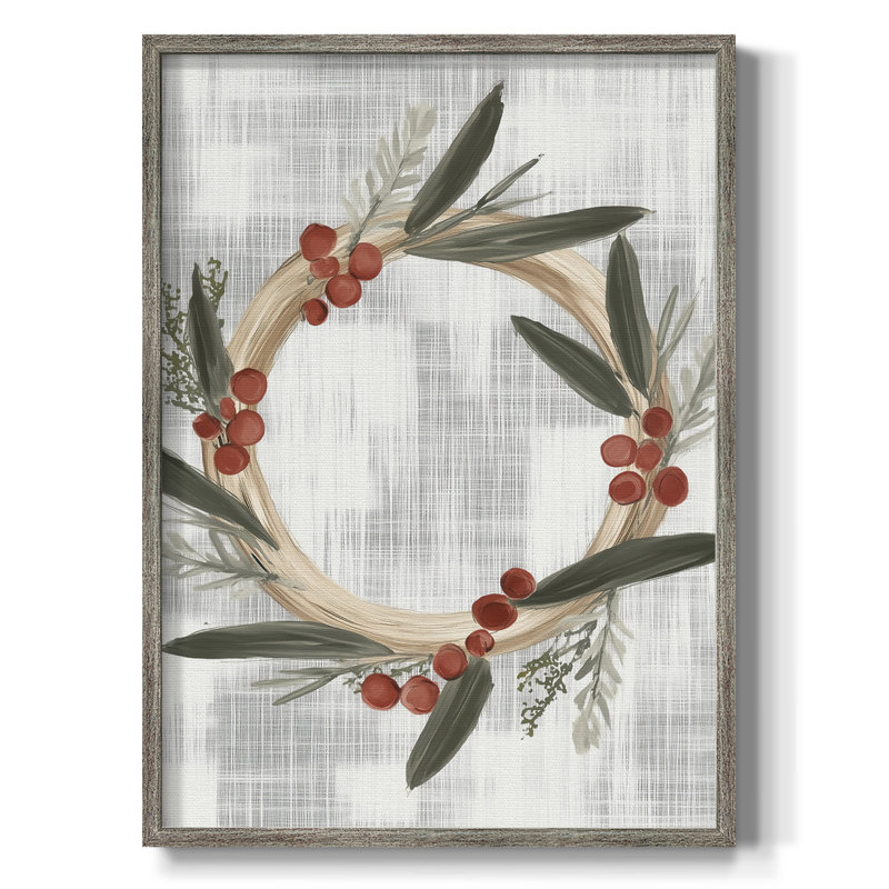 «Christmas Holiday Art CCXC III», reproduction d'art encadrée - bois massif, H 30 po x l 24 po