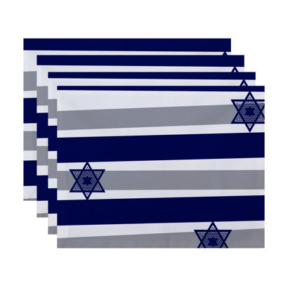 Polyester Striped Square Placemat