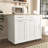 Kitchen Island with Drop Leaf, Kitchen Storage Cart with 3 Tier Pull Out Cabinet Organizer, Internal Storage Rack, Rolling Kitchen Cart on Wheels with Towel Rack, 2 Drawers, for Kitchen, White-1120743383
