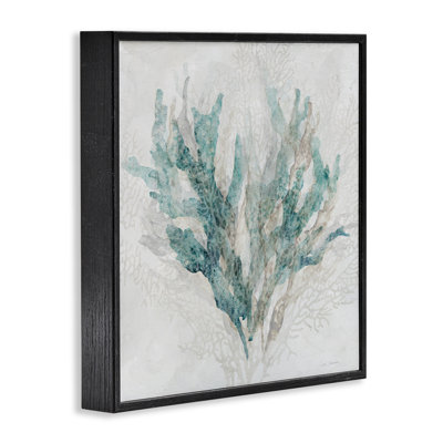 Estampe numérique encadrée de branches de corail délavées, design par Carol Robinson