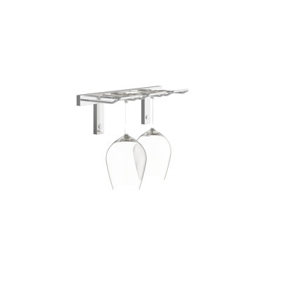 Hufsah Wall Mounted Wine Glass Rack by Rebrilliant