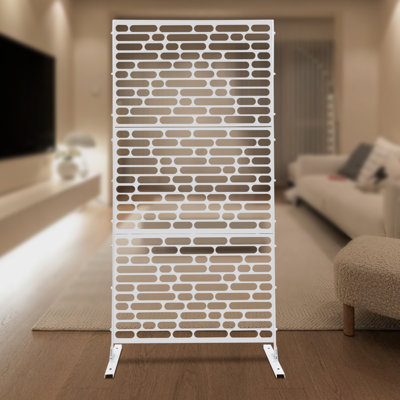 H74.8"* W35.4" Privacy Fence Screen with Stand