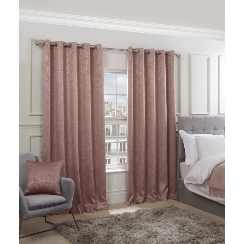 Mcintosh Sheer Curtain Pair, 116 W x 137 D cm, Pink