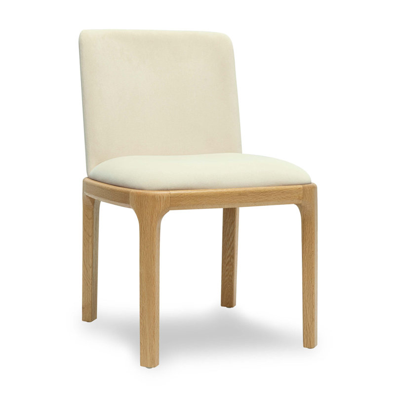 Chaise en velours Heather Performance, Crème, crème
