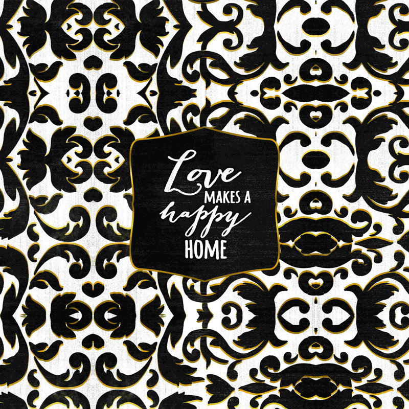 «Love Makes Happy», impression sur toile tendue, H 12 po x l 12 po