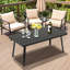 Table basse rectangulaire en acier noir