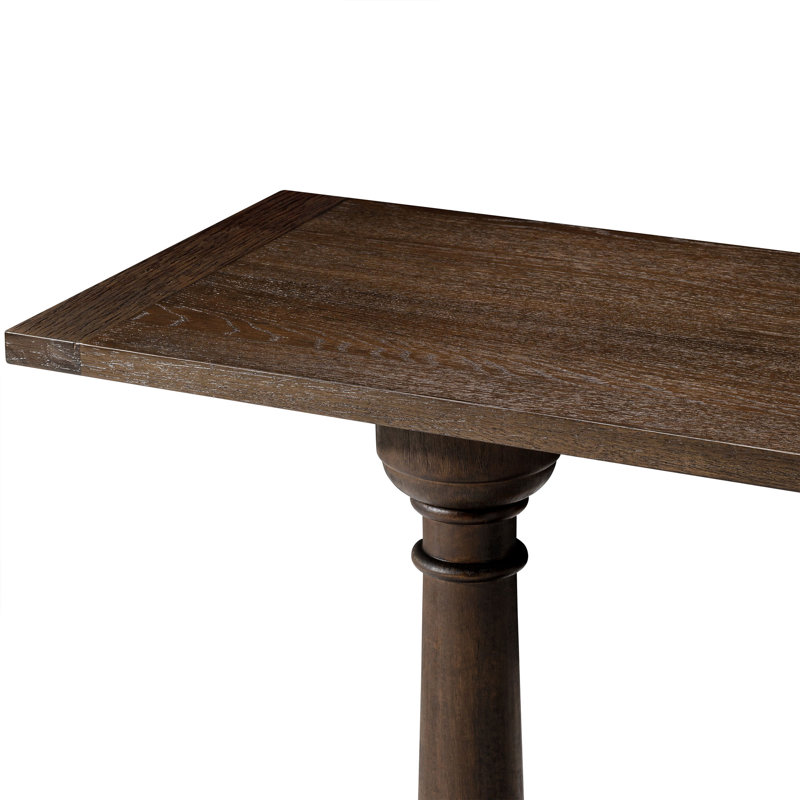 Arthur 60" Antiqued Brown Solid Wood Console Table