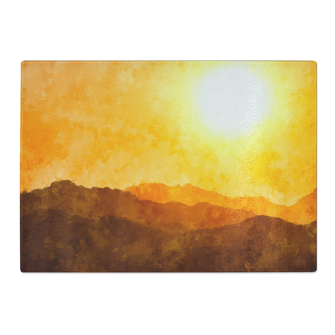 Tempered Glass Mountain Layers Chopping Board