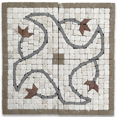 Carreau de mosaïque de marbre et de plancher flèche verte 4 "x 4" Arrow