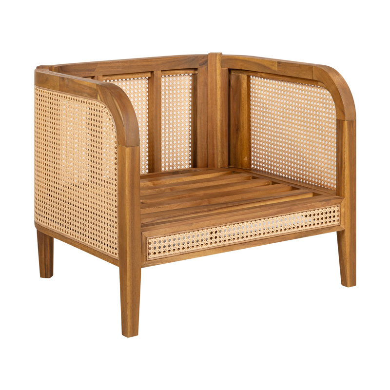 Chaise avec accoudoirs rembourrée pour l'extérieur