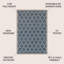 Tapis d'intérieur / extérieur bleu marine / gris Hague Moroccan Trellis-1401915257