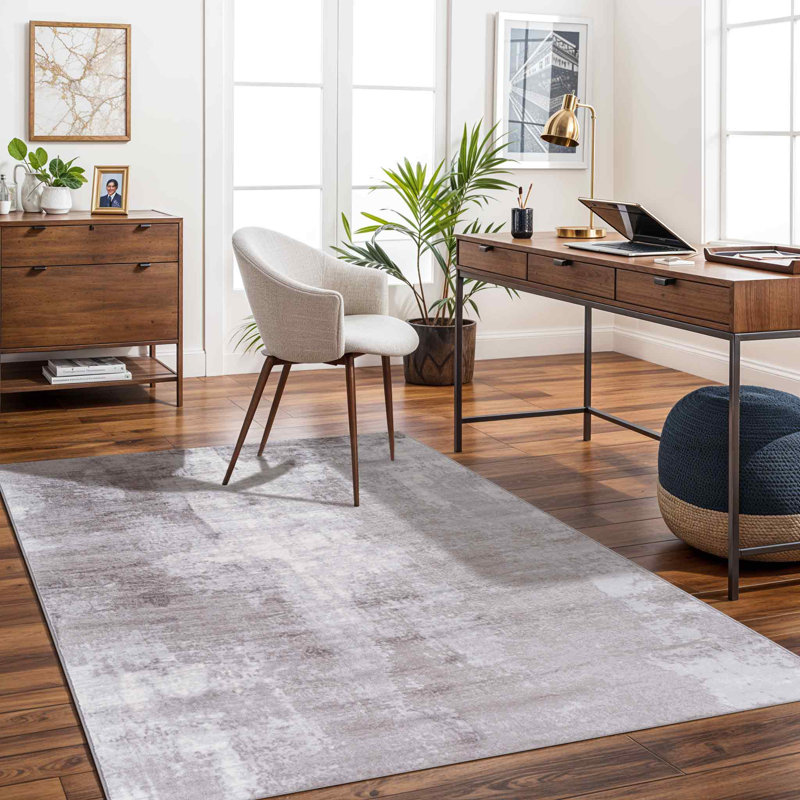 Roudebush Machine Woven Aqua Rug, Rectangle 160 x 220 cm, Light Grey