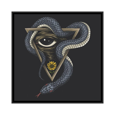 Snake On A Triangle by Mirano - Wrapped Canvas Graphic Art