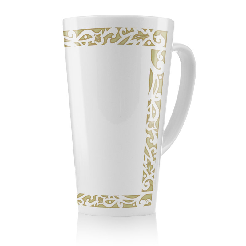 Egyptian Hieroglyphs Border Latte Mug