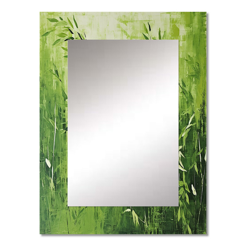 Kitchen Fennel Herbs Fantasy 3 - Herbs Unique Wall Mirror, Traditional Mirror, Printed Metal Art, 32" x 24"
