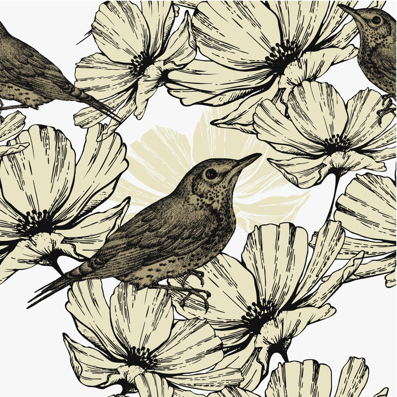 Thynedale Singing Birds - Wrapped Canvas Print, 122cm H x 122cm W x 3.8cm D