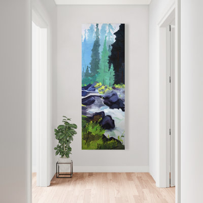 «Beautiful Waterfall - Contemporary Waves», art sur toile pour la décoration