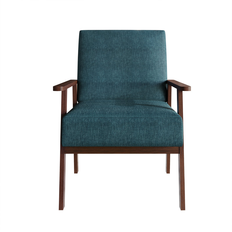 Chaise d'appoint en lin bleu, Bleu
