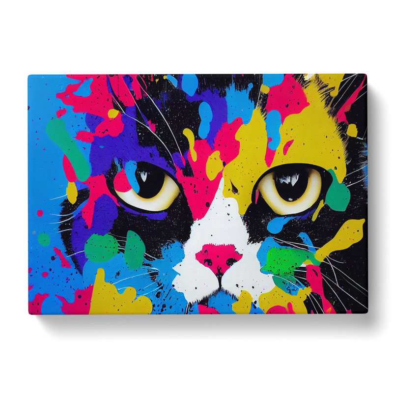 Cat Splash Vol.4 Abstract - Wrapped Canvas