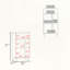 Armoire inférieure, 1 porte, 3 tablettes, 4 pieds, blanc