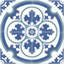 Danielle Admiral 8" x 8" Cement Patterned Wall & Floor Tile
