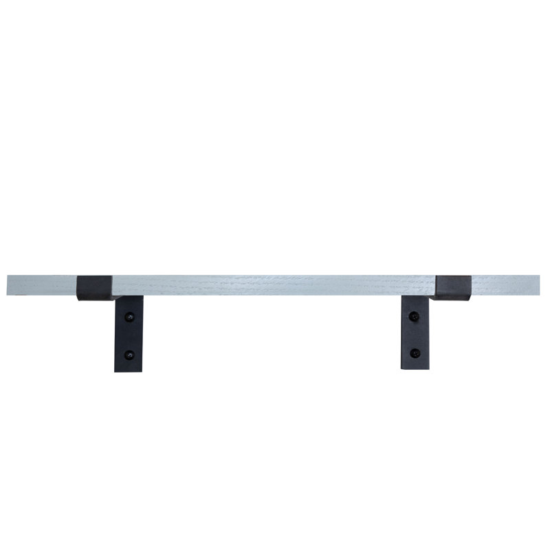 Rayne Red Oak Bracket Shelf, 2" H x 61" W x 6" D, Gray