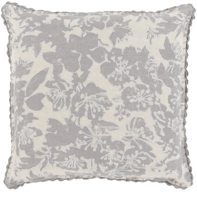 Evelyn Linen Floral Throw Pillow Cover