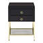 Tanna 46cm W Stainless Steel Bedside Table
