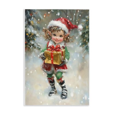 Plaque murale Santa's Little Elf, design par Tina LeCour