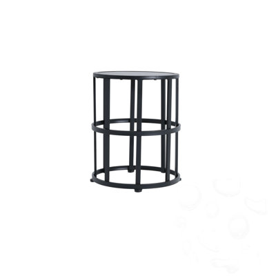 Side Table with Powder Coated Iron Frame