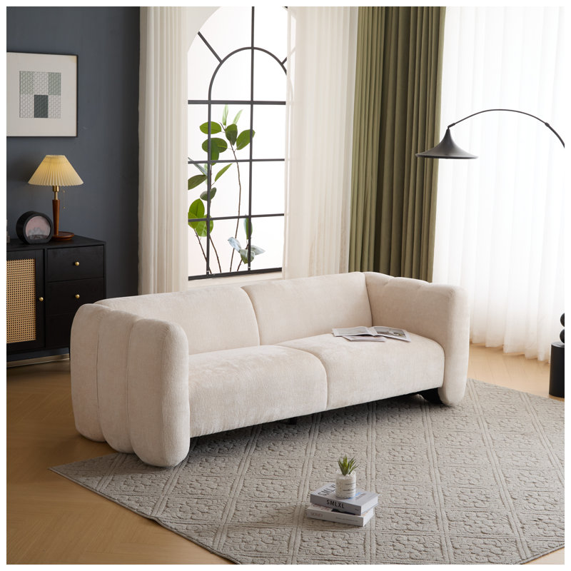 Canapé 3 places Tonson Boucle, Beige Boucle