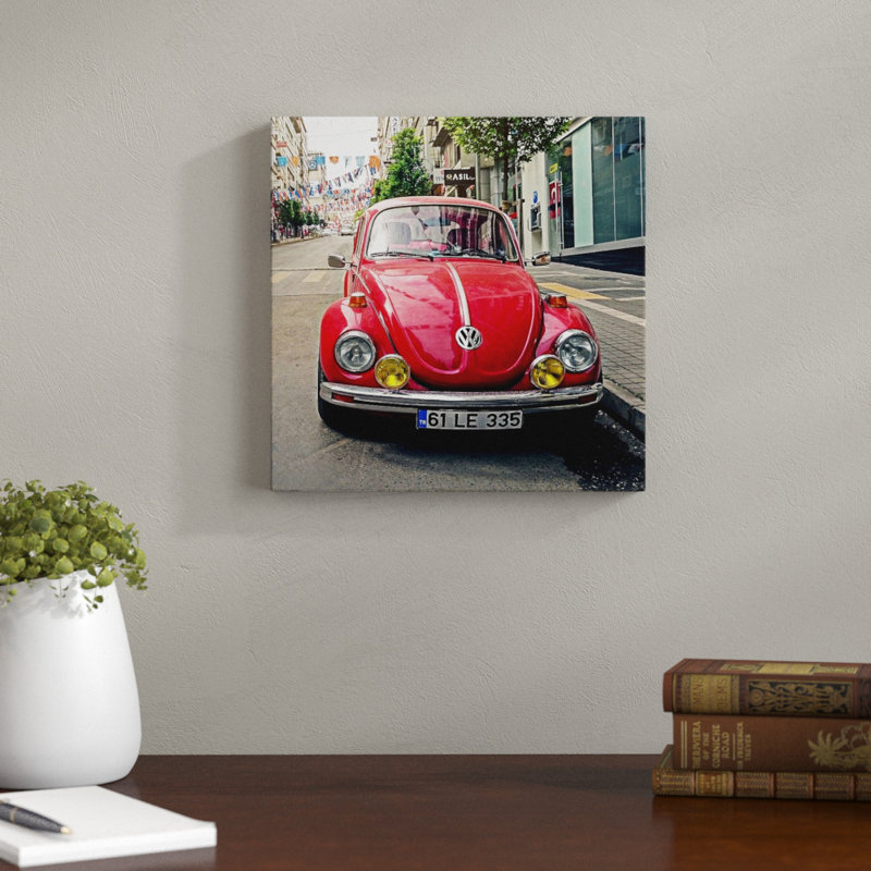 Maggiolino Vw - Wrapped Canvas Square Print, 70cm H x 70cm W x 1.8cm D