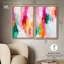 Dynamic Expressions Duo Canvas Print Modern Wall Decor Set by Art Remedy, Gold Frame, 24 x 36-697578256-697578270
