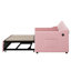 Lit de jour simple rembourré avec couchette escamotable, cadre en velours avec ports USB et 2 poches latérales-968937509