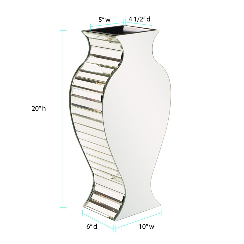 Vase de table 20 ", H 20 po x l 10 po x P 6 po