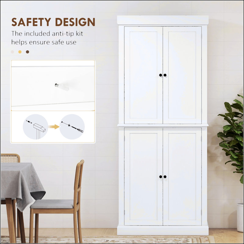 Armoire de rangement 72,5 po, Blanc