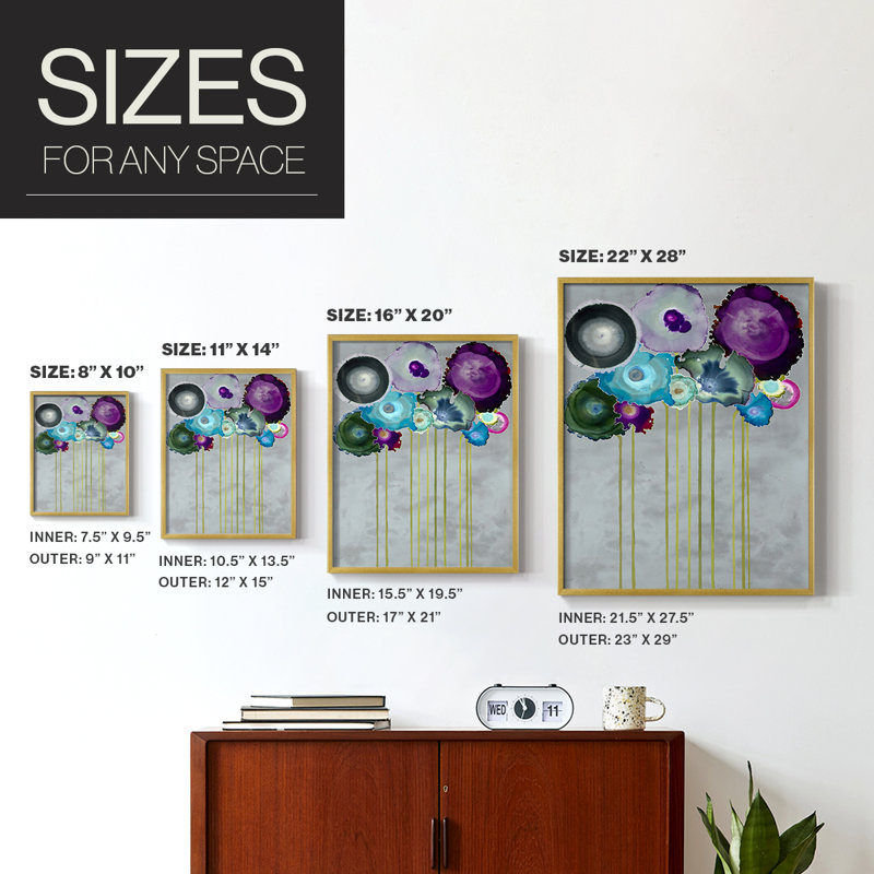 Silver Bouquet Framed Print - Solid Wood
