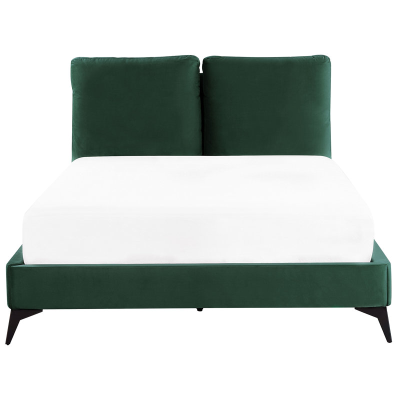 Rupendra Upholstered Bed, Green, European Double (140 x 200cm)