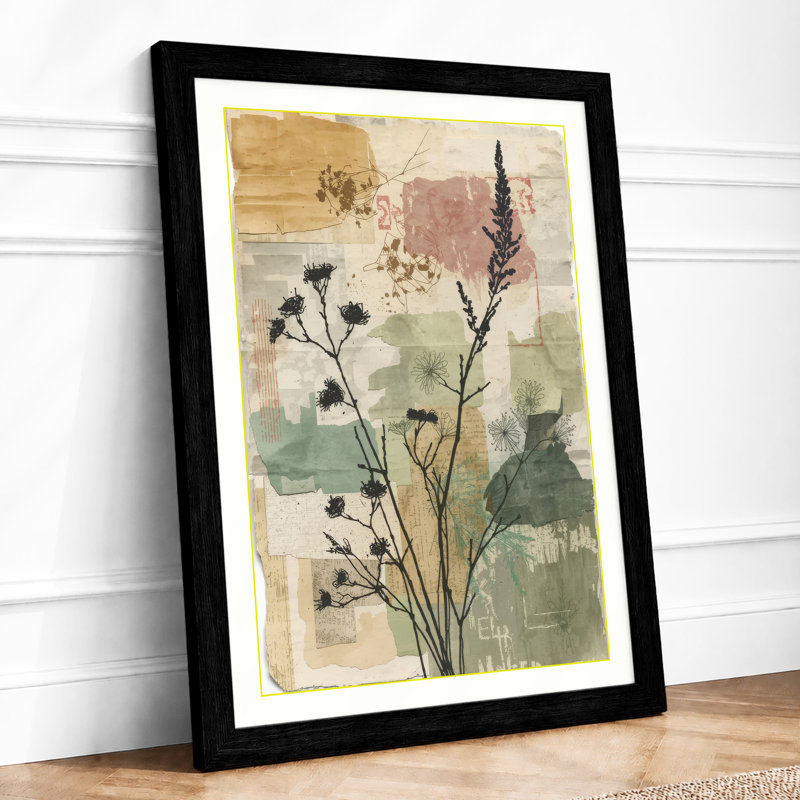 Study Botanical - Framed Print, A2 - 59.4 x 42.0 cm, Black