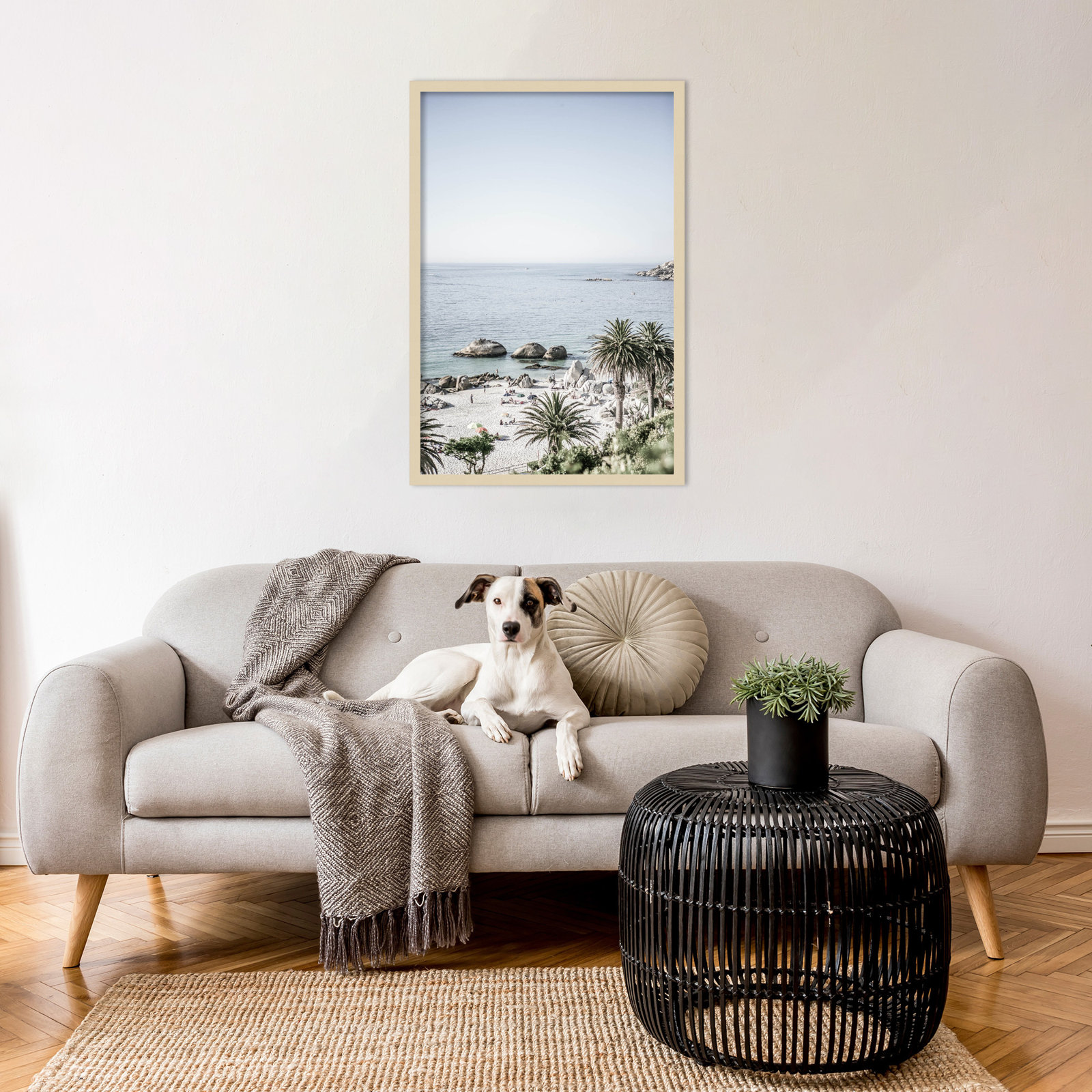 Pindall "Clifton Beach" Print, Brown, 33" H x 23" W