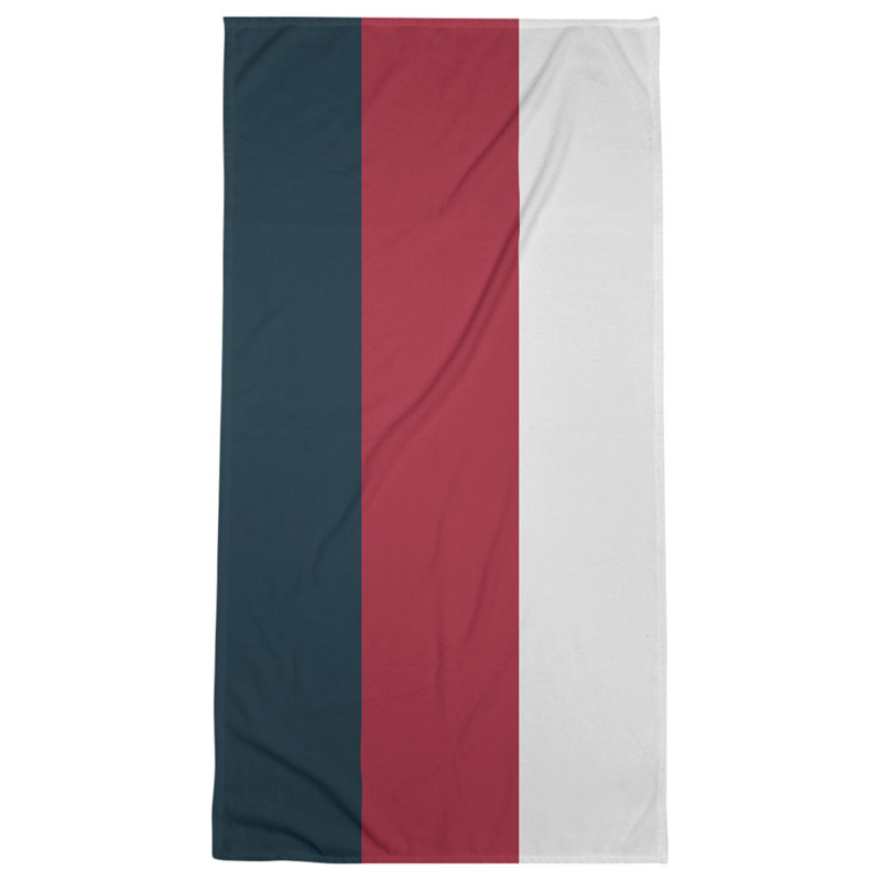 Bath Towel, Navy Blue/Raspberry