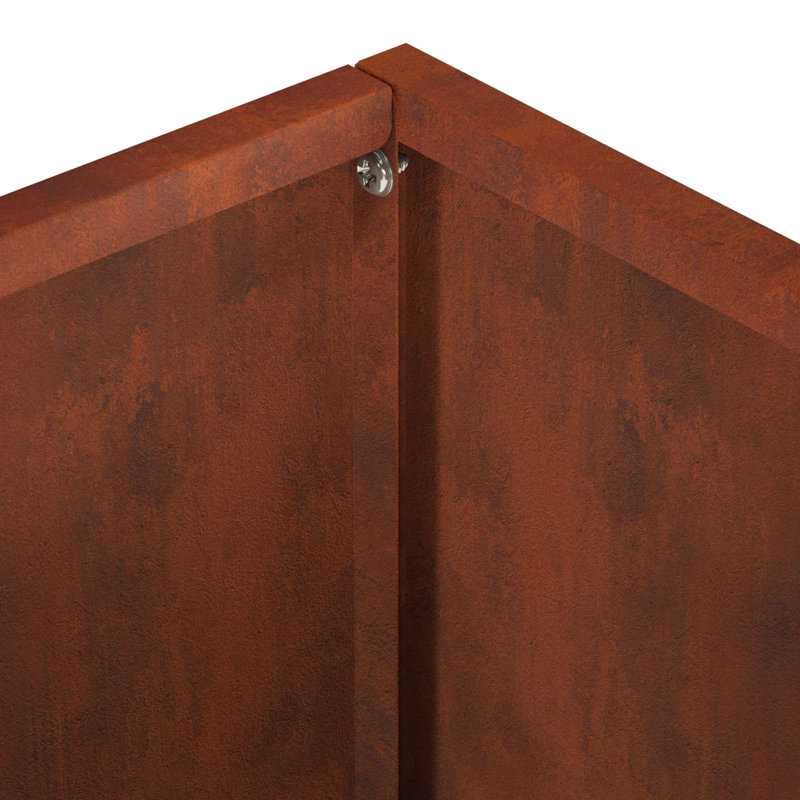 Outdoor Planter Box, 30cm H x 40cm W x 30cm D, Rusty