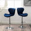 2 pièces rembourrées bleues - hauteur réglable et confortable, 2 pièces, revêtement, pivotant, rembourrage en mousse épaisse, design moderne et chic avec des lignes gracieuses-212514051
