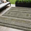 Tapis intérieur / extérieur lavable taupe 5 pi x 8 pi beige et ivoire Southwestern