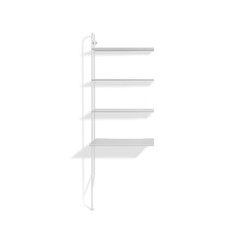 Hitch Rectangular Writing Desk Office Set, White, White