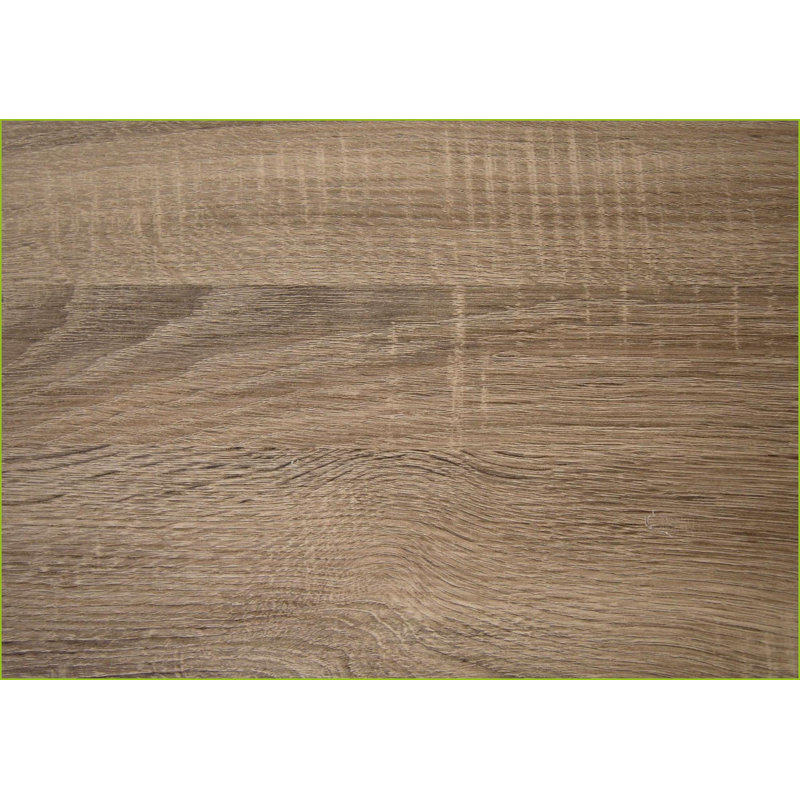 Bureaux, bureau d'ordinateur moderne de L 48 po avec huche de rangement, stratifié brun et amp; Métal noir | Taupe foncé | Panneau de particules
