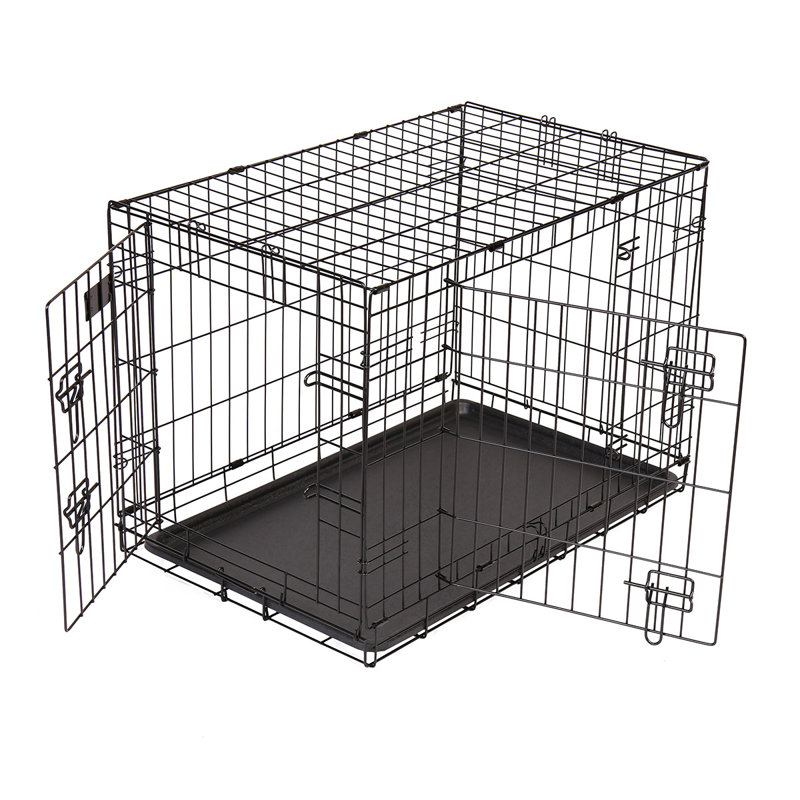 Ellianna Collapsible Pet Crate with 2 Doors