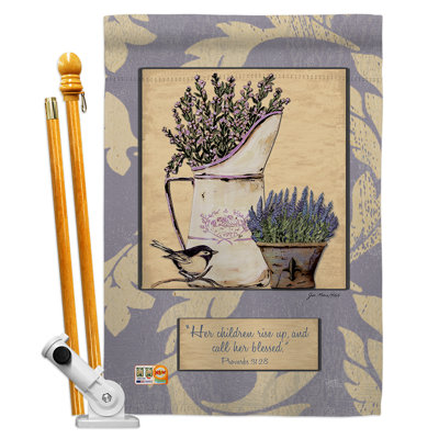 Proverbes 31:2-face en polyester 40 x 28 po ensemble de drapeau